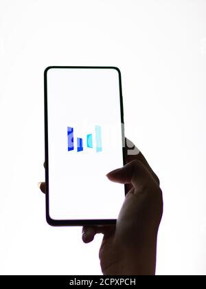 Assam, inde - 12 septembre 2020 : logo Byte dance sur l'écran du téléphone. Banque D'Images