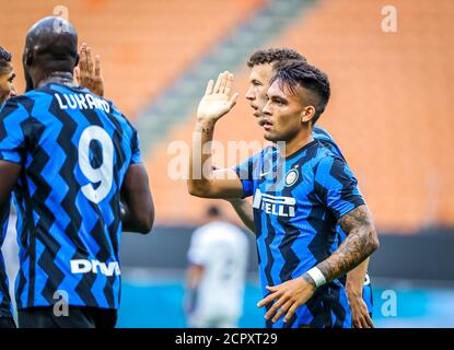 Lautaro Martinez du FC Internazionale pendant le match amical avant-saison 2020/21 entre le FC Internazionale vs AC Pisa 1909 au stade San Siro, Milan, Italie le 19 septembre 2020 - photo Fabrizio Carabelli crédit: LM/Fabrizio Carabelli/Alamy Live News Banque D'Images