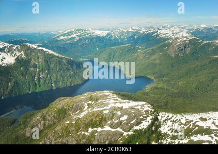 Misty Fjords National monument vue aérienne, Ketchikan Alaska Banque D'Images