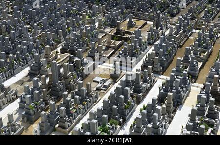 Le temple de Jipoji et le cimetière de Toribeno environnant, Kyoto Higashiyama JP Banque D'Images