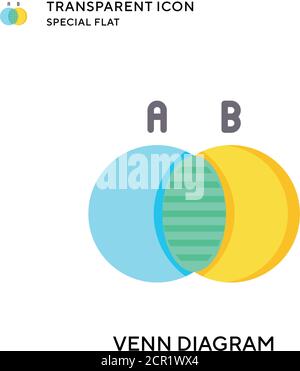 Icône de vecteur de diagramme Venn. Illustration de style plat. Vecteur EPS 10. Illustration de Vecteur