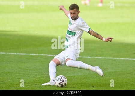 Rafal Pietrzak de Lechia en action pendant le match polonais Ekstraklasa entre Lechia Gdansk et Stal Mielec au stade Energa.(score final; Lechia Gdansk 4:2 Stal Mielec) Banque D'Images