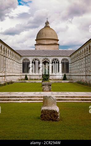 Camposanto Monumentale, cour intérieure, Piazza Dei Miracoli, Pise, Toscane, Italie Banque D'Images