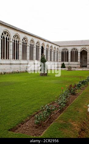 Camposanto Monumentale, cour intérieure, Piazza Dei Miracoli, Pise, Toscane, Italie Banque D'Images