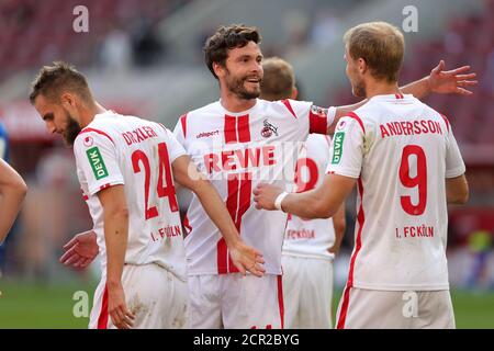 Ville de Cologne, Allemagne. 20th Sep, 2020. Firo: 19.09.2020, football, 1er Bundesliga, saison 2020/2021, 1er FC Cologne - TSG Hoffenheim 2: 3 jubilation Koln avec DREXLER, HECTOR et ANDERSSON | utilisation dans le monde crédit: dpa/Alay Live News Banque D'Images