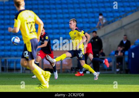 Oxford, Royaume-Uni. 19 septembre 2020. Mark Sykes d'Oxford United joue le ballon en avant lors du match de Sky Bet League 1, à huis clos, entre Oxford United et Sunderland au Kassam Stadium d'Oxford, en Angleterre, le 19 septembre 2020. Photo de Nick Browning/Prime Media Images. Crédit : Prime Media Images/Alamy Live News Banque D'Images