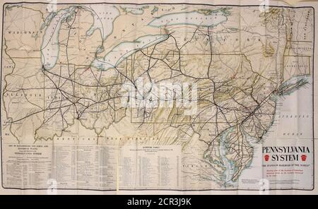 . Pennsylvania Railroad System ... une description de ses principales lignes et branches, avec des notes des événements historiques qui ont eu lieu dans le territoire contigu .. . ^°** AtRTKBINDING °O. Banque D'Images