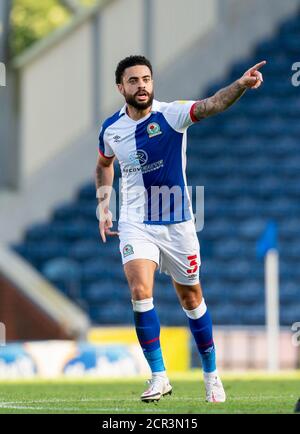 Blackburn, Royaume-Uni. 19 septembre 2020. Derrick Williams de Blackburn Rovers lors du championnat Sky Bet à huis clos, match entre Blackburn Rovers et Wycombe Wanderers à Ewood Park, Blackburn, Angleterre, le 19 septembre 2020. Photo d'Andy Rowland. Crédit : Prime Media Images/Alamy Live News Banque D'Images