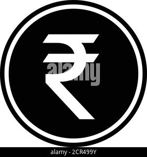 Icône de la roupie indienne. Panneau de roupie indienne. Vecteur Illustration de Vecteur