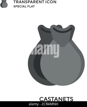 Icône de vecteur de castanets. Illustration de style plat. Vecteur EPS 10. Illustration de Vecteur