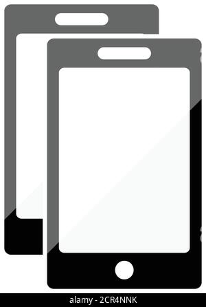 Icône périphériques intelligents. Icône du téléphone, tablette, icône de l'ordinateur portable, écran de l'ordinateur. Symbole de l'ordinateur portable et du téléphone portable. Dispositif électronique à vecteur intelligent isolé sur Illustration de Vecteur
