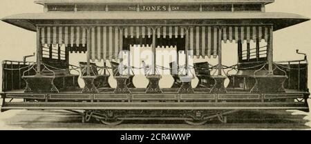 . Le chemin de fer de rue révision . ariouslight et les buts de chemin de fer. Ces derniers sont clairement étiquetés, et attirent les regards des divers acheteurs de lumière et d'approvisionnement en chemin de fer qui entrent dans le bâtiment. 352 (^WD.jaiWti^j^ytc/ LES VOITURES JONES. DANS la ligne de chemin de fer de rue, qui est interprétée comme étant l'allée L, sur le côté nord de celle-ci et à mi-chemin de l'annexe des transports, le brothermai de visite peut voir deux expositions de theskill de J. M. Jones Sons, de Troy, New York. Cette belle et belle exposition de la voiture buildersandcompétence des décorateurs de voiture consiste en deux voitures de l'advanta Banque D'Images