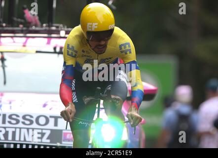 Plancher-les-Mines, France. 19 septembre 2020. Daniel Felipe Martinez d'EF Pro Cycling pendant le Tour de France 2020, course cycliste étape 20, temps d'essai, Lure - la Planche des belles filles (36,2 km) le 19 septembre 2020 à Plancher-les-Mines, France - photo Laurent Lairys /DPPI crédit: Laurent Lairys/Agence Lochogos/Alay Live News Banque D'Images