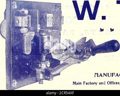 . Journal de chemin de fer de la rue . W. T. L. disjoncteur UN disjoncteur qui souffle l'arc llTH llME llMIT reste clo!=ed lors d'un pic aigu de la charge.(ipens instantanément en cas de surcharges dangereuses. S'ouvre avec des surcharges modérées, d'une durée suffisante pour mettre en danger l'appareil tne. Garantie d'ouvrir le circuit 500 fois sans réparations de niveau. Le Cutler-Hammer MF^. RiANUFACTURERS DE CONTRÔLE ÉLECTRIQUE usine et bureaux de DEVICESmain, MILWAUKEE, WIS. Eastern Factory, WESTFIELD, N. J.   Envoyer pour les bulletins sur le CIRCUIT Breakers STREET RAILWAY JOURNAL. 215 Banque D'Images