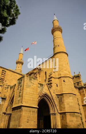 Nicosie, République turque de Chypre-Nord, Chypre - Mosquée Selimiye dans la vieille ville de Nicosie (Nord) (turc : Lefkosa). La moitié nord de Banque D'Images