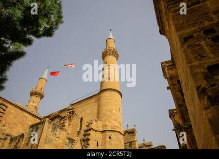 Nicosie, République turque de Chypre-Nord, Chypre - Mosquée Selimiye dans la vieille ville de Nicosie (Nord) (turc : Lefkosa). La moitié nord de Banque D'Images