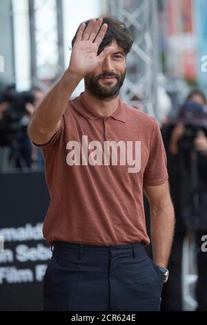 19 septembre 2020, Madrid, Madrid, Espagne: Javier Rey arrive à l'Hôtel Maria Cristina lors du 68e Festival International du film de San Sebastian le 19 septembre 2020 à Donostia / San Sebastian, Espagne (Credit image: © Jack Abuin/ZUMA Wire) Banque D'Images