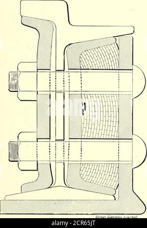 . Le journal de chemin de fer de rue . les cintres et les décollages sont interchangeables; ainsi, par exemple, la même cloche peut être madepour servir le but de la ligne droite cintre, simple ordouble courbe pull-off. Tout ce qui est nécessaire pour effectuer ce changeest de placer sur la cloche le crochet de ligne droite ou double thesingle courbe pull-off comme désiré. Les cloches sont toutes filéesavec filetage standard et en bronze d'aluminium et en fonte mal lixiviée galvanisée. Les chapes sont toutes filetées pour s'adapter aux lesebells et sont en acier forgé, galvanisé, ou aluminumbronze. Le joint de rail Weber. h le joint qu Banque D'Images