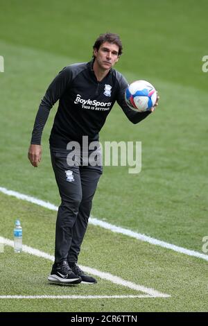 Swansea, Royaume-Uni. 19 septembre 2020. Aitor Karanka, le directeur de la ville de Birmingham, regarde. EFL Skybet Championship Match, Swansea City et Birmingham City au Liberty Stadium de Swansea le samedi 19 septembre 2020. Cette image ne peut être utilisée qu'à des fins éditoriales. Utilisation éditoriale uniquement, licence requise pour une utilisation commerciale. Aucune utilisation dans les Paris, les jeux ou les publications d'un seul club/ligue/joueur. photo par Andrew Orchard/Andrew Orchard sports Photography/Alamy Live News crédit: Andrew Orchard sports Photography/Alamy Live News Banque D'Images