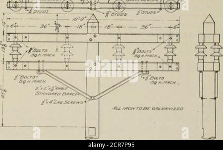 . Le chemin de fer de rue révision . égout et vice versa, l'arranementexigeant que les tuyaux d'aspiration et de décharge de deux des unitsbe brouglis en bas sous l'un ou l'autre des égouts afin de faire le raccordement avec le bon. Toutes les turbines peuvent être exécutées sans condensation, si nécessaire, l'échappement libre de toutes les unités étant conduit dans un tunnel distinct situé au-dessus des égouts d'eau de condensation. Chaufferie. L'équipement de la chaudière est constitué de huit tubes d'eau 7S0-h, p. disposés en deux lignes l'une face à l'autre. Les réglages de la chaudière ont été réarrimés sur I-Beams, la chaudière ro Banque D'Images