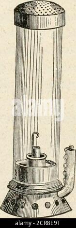 . La vie de George Stephenson, ingénieur ferroviaire . LAMPE DE SÉCURITÉ DAVYS. STEPHENSONS SAFEIT LAMP- I HIS SAFETY LAMP. 97 mais un humbler, bien que non moins diligent et original penseur, avait été de travailler avant lui, et avait déjà pratiquement résolu le problème de la lampe de sécurité. Stephenson était de coursewell conscient de l'anxiété qui a prévalu dans les dés-tricts de colliery quant à l'invention d'une lampe qui devrait donner la lumière pour les travaux de mineurs sans exploser le feu-humide.les incidents douloureux décrits ci-dessus n'ont servi qu'à accélérer l'hiseagerness pour maîtriser la difficulté. Laissez le lecteur supporter Banque D'Images