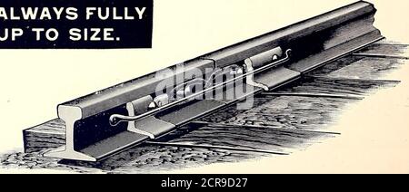 . Journal de chemin de fer de la rue . TOUJOURS FULLYUP À LA TAILLE. ^ le nombre de Crown Rail Bondsvends annuellement est sans doute supérieur aux ventes combinées des autres marques de RailBonds STREET RAILWAY JOURNAL 175 AMERICAN STEEL & WIRE CO. ET DU DÉPARTEMENT WASHBURN & MOEN de CHICAGO. NEW YORK. WORCESTER. SAN FRANCISCO. BUREAUX GÉNÉRAUX. .. FABRICANTS DE . .. Banque D'Images
