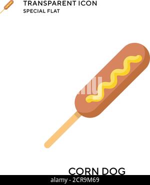 Icône de vecteur de chien de maïs. Illustration de style plat. Vecteur EPS 10. Illustration de Vecteur