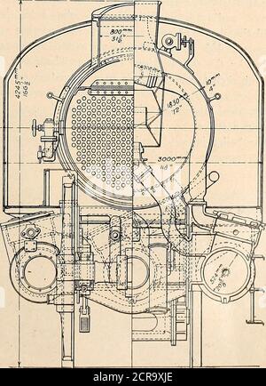 . Maître mécanicien de chemin de fer [microforme] . Figure 3—Section de la locomotive allemande.. Figure 4—Section of German Locomotive, 3&lt; 5° MÉCANICIEN DE CHEMIN DE FER, septembre 1904. Banque D'Images