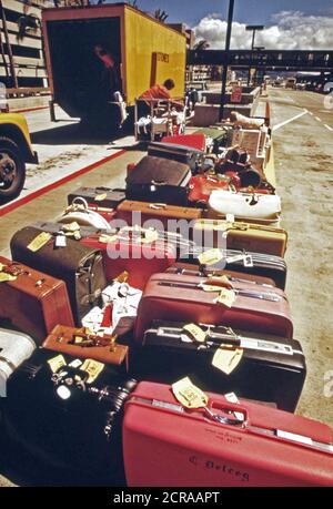 L'Aéroport International d'Honolulu s'occupe de presque tous les visiteurs de l'île. Près de 2,7 millions sont prévus en 1973, Octobre 1973 Banque D'Images