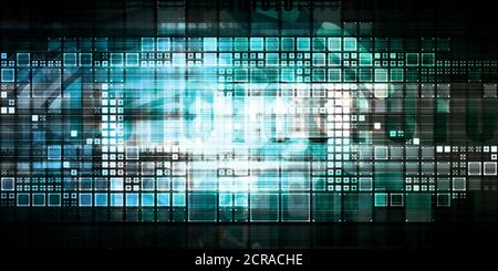 Technologie futuriste portail avec les technologies de rupture numérique Banque D'Images