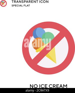 Pas d'icône de vecteur de glace. Illustration de style plat. Vecteur EPS 10. Illustration de Vecteur
