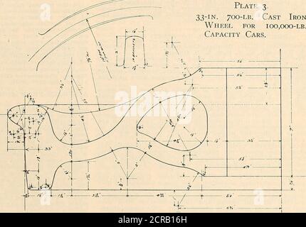 . Maître mécanicien de chemin de fer [microforme] . aux essais suivants: La roue doit être placedflange vers le bas sur un anvilblock, ne pesant pas moins de tanseventeen cent (1,700)livres, mis sur le masonryau moins deux (2) pieds de profondeur, et ayant trois supports d'au moins cinq (5) pouces de large pour se rebuter. Il doit être frappé cen-trally sur le moyeu par une poids de deux cent (200) livres.pour six cent (600) roues de fond, dix (10) coups de fallased'une hauteur de neuf (9) pieds.pour six cent cinquante (650) roues de livre, douze (12) soufflestombant d'une hauteur de dix (10) pieds, et pour sept cent (700) de livre Banque D'Images