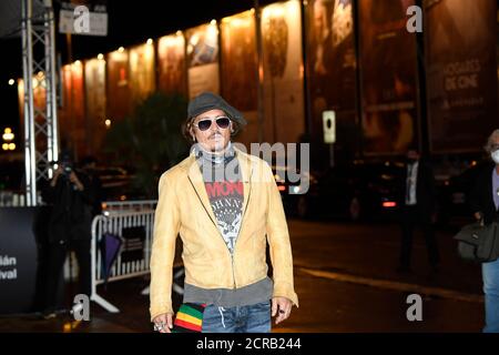 Saint-Sébastien, Espagne. 19 septembre 2020. **NO ESPAGNE** Johnny Depp arrive à l'hôtel Maria Cristina lors du 68e Festival International du film de San Sebastian le 19 septembre 2020 à Donostia/San Sebastian, Espagne. 19 septembre 2020. Crédit : Jimmy Olsen/Media Punch/Alay Live News Banque D'Images