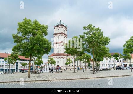 Mecklembourg, Neustrelitz, vieille ville, place du marché, église de ville Banque D'Images