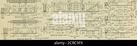 . Ingénieur américain et journal ferroviaire . ÉLÉVATION EN COUPE DE LA MAISON DE MOTEUR EN BÉTON REINFOPCED DU CHEMIN DE FER UNION À OAK HILL, PA. M^. 3 TIGES 15/ X 31 POUTRE DROITE DÉTAILS DE LA MAISON DE MOTEUR DE OAK HILL. Détail pour les faisceaux / ^y&gt;* , - r B9-12 2iu&gt;d8j„i25 ^-ii / DelBil pour le faisceau B16. Stnicbb Banque D'Images