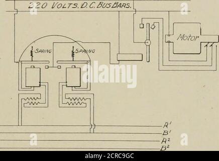 . Le chemin de fer de rue révision . les commutateurs. Il n'y avait pas de disposition pour ces interrupteurs, et ils ont été montés par le maître mécanicien de la maison électrique. Comme dans le schéma, une branche de chaque phase est cassée par les commutateurs.sc.le panneau d'origine avait des commutateurs haute tension (2200 volts) sur sa face, et toute la synchronisation a été faite par l'intermédiaire d'eux. Ce fut une performance extrêmement dangereuse car plusieurs employés ont appris le coût de tolieir. Le commutateur de zéro automatique est le plus à la valeur la plus avancée. Les interrupteurs secondaires étaient en dessous des anneaux du collecteur a. c. sur le rotatif, et il y avait toujours plus ou moins un Banque D'Images