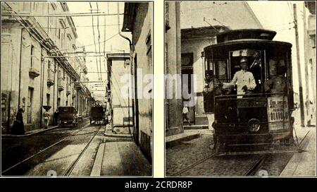 . Journal de chemin de fer électrique . rms de sa concession, la construction de la Havana Electric Way comme indiqué dans le chemin de fer suivant est obligé d'utiliser le double tableau de chariot suspendu:système avec deux fils complètement isolés de la terre, Et dans les conditions extraordinaires que miles unique coût total de l'entretien , , , . ... , ii • entretien de la voie par mille ont dû être satisfaits le système de frais généraux de l'entreprise est de 1911 6417 35,866 $ 558.92 $ probablement plus compliqué, coûteux et difficile de main- 191- 65.70 liv1™ oiHJi . , »• , . „ . „. 1913 71.82 28,533 397.57 entretien à trouver Banque D'Images