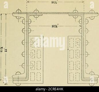 . Ingénieur américain et journal ferroviaire . FIGURE IS.—CONSTRUCTION DU SEUIL D'EXTRÉMITÉ ET DU SEUIL DE TRACTION DU DEUXIÈME LOT DE WAGONS-TRÉMIES (N-9), MONTRANT L'APPLICATION DU RESSORT TANDF.M , DU PIGNON DE TRACTION. Mai 1907. AMERICAN ENGINEER AND RAILROAD JOURNAL. 165. FIG. 17.—CI03S-SECT10N DES SEUILS DE CENTRE D'EXTENSION OU DE TIRANT ONN-IO ET N-IOA. Banque D'Images