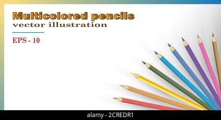 Crayons multicolores. Crayons dessinés. Illustration vectorielle Illustration de Vecteur