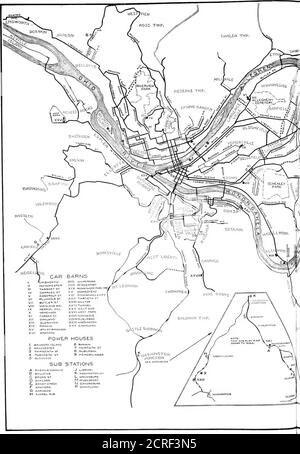 . Rapport sur le problème des transports à Pittsburgh, présenté à l'honorable William A. Magee, maire de la ville de Pittsburgh . rom le fait que l'avenir du système wasoo fortement capitalisé au moment où les combinaisons ont été faites il peut y avoir peu de doute sur les nombreux avantages à être securedpar l'opération sous une gestion d'un grand système tel que l'est Maintenant contrôlé par la compagnie de chemin de fer de Pittsburgh, mais à moins que le public obtient certains des avantages de la lutte, il peut s'accumuler au système lui-même pas d'avantages durables.les intérêts du District et de la compagnie sont ainsi je Banque D'Images