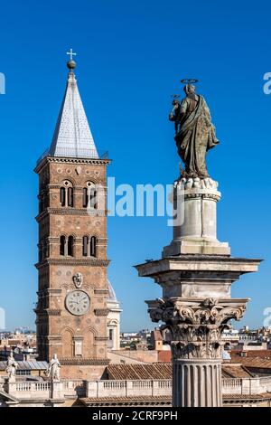 Basilique Sainte-Marie-majeure ou basilique Sainte-Marie-majeure, Rome, Lazio, Italie Banque D'Images