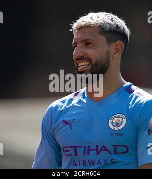 Sergio Aguero de Manchester City célèbre son deuxième objectif PHOTO CRÉDIT : © MARK PAIN / PHOTO DE STOCK D'ALAY Banque D'Images