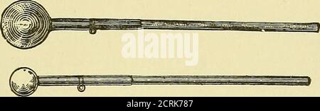 . Les utilisations médicales et chirurgicales de l'électricité : y compris les rayons X, la lumière de Finsen, les traitements vibratoires, et les courants à haute fréquence . Figure 114.—électrode pour pistolet Mortons, avec fixations pour applications externes et internes. Figure 115.—électrodes à étincelles. Fig- 116.—électrode de carbone pour pulvérisation. Banque D'Images