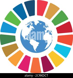 Élément vecteur de responsabilité sociale de l'entreprise. Objectifs de développement durable - illustration vectorielle des Nations Unies. Icône de couleur SDG. Pictogramme pour publicité Illustration de Vecteur