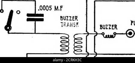 . La télégraphie sans fil pratique; un livre de texte complet pour les étudiants en communication radio . DET. .0005 M.F. .001 POTENTIOMÈTRE MF J-USH BUtTOK 1 Banque D'Images