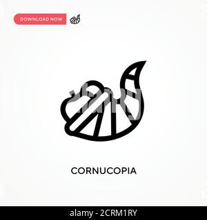 Icône de vecteur simple de cornucopia. Illustration moderne et simple à vecteur plat pour site Web ou application mobile Illustration de Vecteur