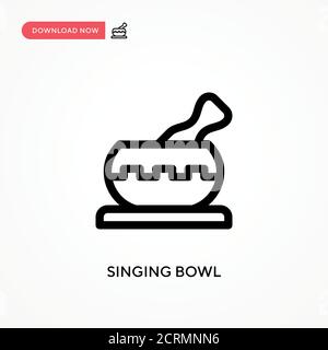 Icône de vecteur simple de bol de chant. Illustration moderne et simple à vecteur plat pour site Web ou application mobile Illustration de Vecteur