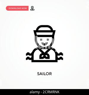 Icône de vecteur simple de marin. Illustration moderne et simple à vecteur plat pour site Web ou application mobile Illustration de Vecteur