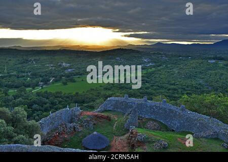 Ruines du grand Zimbabwe, Zimbabwe Banque D'Images