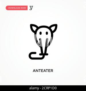 Icône de vecteur simple d'anteater. Illustration moderne et simple à vecteur plat pour site Web ou application mobile Illustration de Vecteur